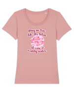 Like Lotus Tricou mânecă scurtă guler larg fitted Damă Expresser