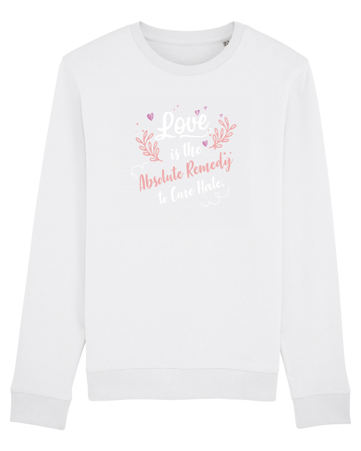 Bluză mânecă lungă Unisex Rise White