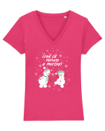 Cred ca miroase a morcovi Tricou mânecă scurtă guler V Damă Evoker