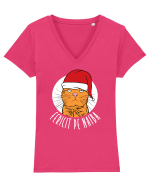 Fericit pe naiba Tricou mânecă scurtă guler V Damă Evoker