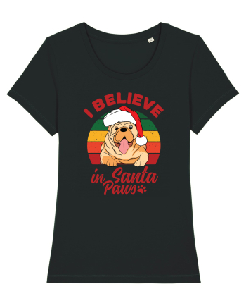 I believe in Santa Paws Black