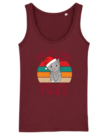 I'm so cute Santa came twice Burgundy