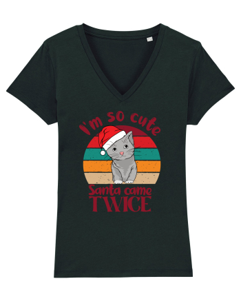 I'm so cute Santa came twice Black