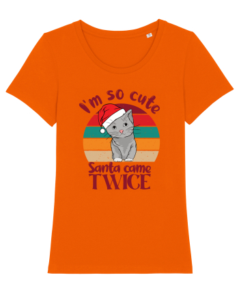 I'm so cute Santa came twice Bright Orange