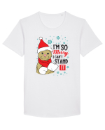 I'm so merry I can't stand it Tricou mânecă scurtă guler larg Bărbat Skater