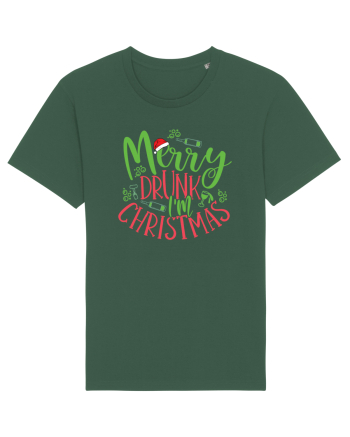 Merry drunk I'm Christmas Bottle Green