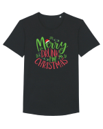 Merry drunk I'm Christmas Tricou mânecă scurtă guler larg Bărbat Skater