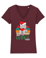 Merry Grinchmas Tricou mânecă scurtă guler V Damă Evoker