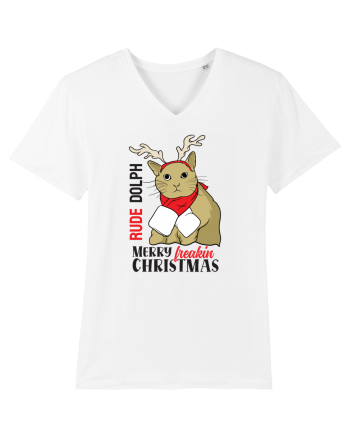 Rude dolph - Merry freakin Christmas White