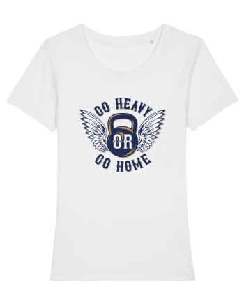 Go Heavy or Go Home Gym White
