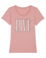 LOVE Tricou mânecă scurtă guler larg fitted Damă Expresser