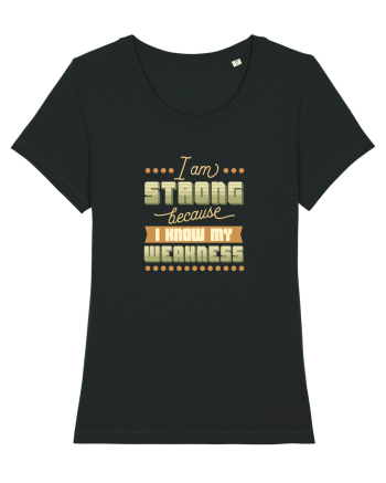 I am strong because I know my weakness Black