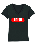 Pitesti Tricou mânecă scurtă guler V Damă Evoker