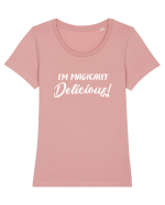 Magically delicious! Tricou mânecă scurtă guler larg fitted Damă Expresser