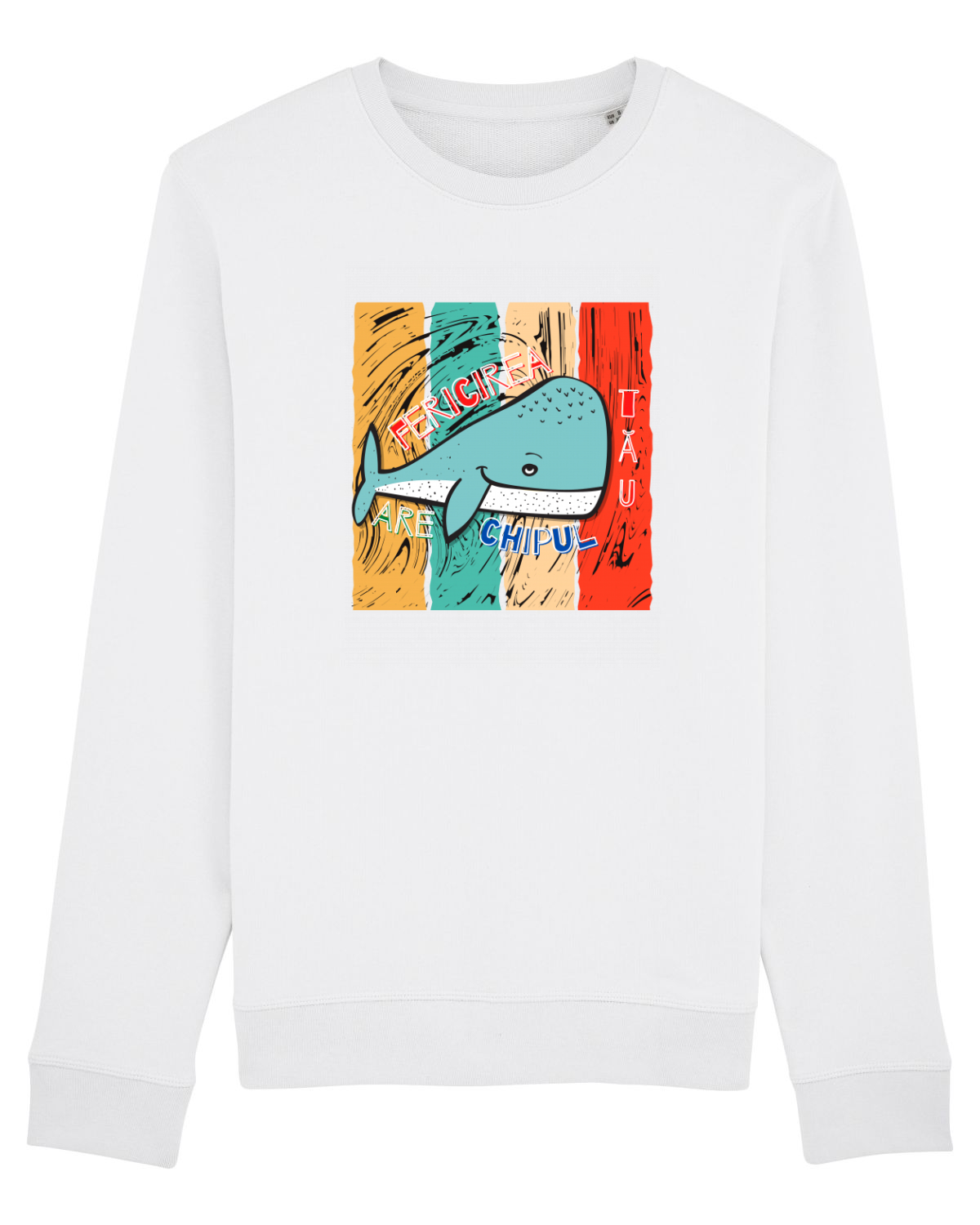 Bluză mânecă lungă Unisex Rise White
