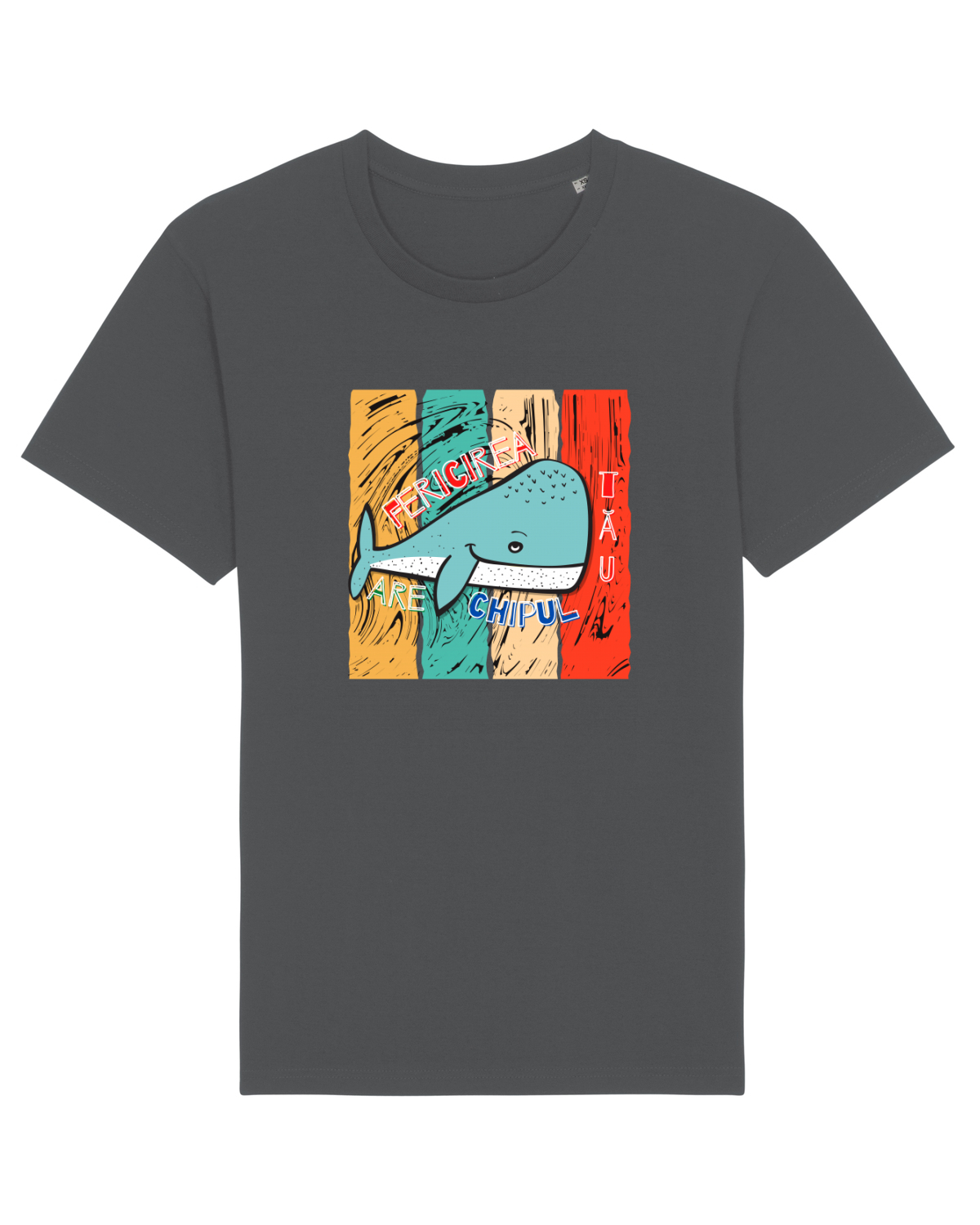 Tricou mânecă scurtă Unisex Rocker Anthracite