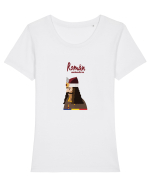 Roman mandru #1 Tricou mânecă scurtă guler larg fitted Damă Expresser