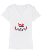 Roman mandru #2 Tricou mânecă scurtă guler V Damă Evoker