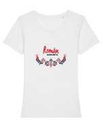 Roman mandru #2 Tricou mânecă scurtă guler larg fitted Damă Expresser