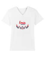 Roman mandru #2 Tricou mânecă scurtă guler V Bărbat Presenter