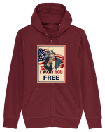 Uncle Sam Hanorac cu fermoar Unisex Connector