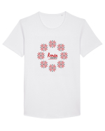 Roman mandru #3 Tricou mânecă scurtă guler larg Bărbat Skater