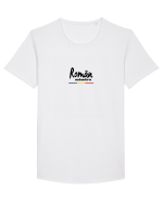 Roman mandru #4 Tricou mânecă scurtă guler larg Bărbat Skater