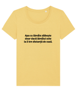 Apa cu lămâie Tricou mânecă scurtă guler larg fitted Damă Expresser