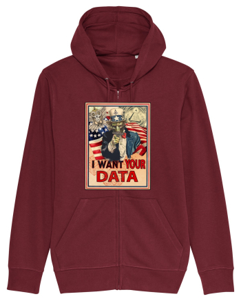i want your data Burgundy
