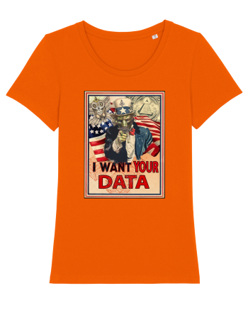 i want your data Bright Orange
