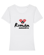Roman mandru #6 Tricou mânecă scurtă guler larg fitted Damă Expresser