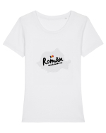 Roman mandru #7 Tricou mânecă scurtă guler larg fitted Damă Expresser