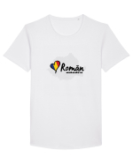 Roman mandru #8 Tricou mânecă scurtă guler larg Bărbat Skater