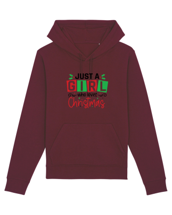 Just a Girl Who Loves Christmas Burgundy