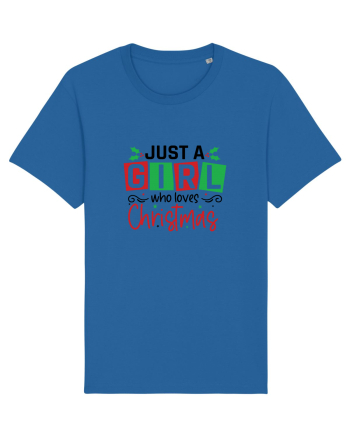 Just a Girl Who Loves Christmas Royal Blue
