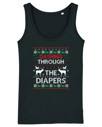 Dashing Through The Diapers Ugly Sweater Black
