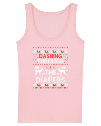 Dashing Through The Diapers Ugly Sweater Cotton Pink