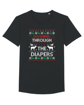 Dashing Through The Diapers Ugly Sweater Black