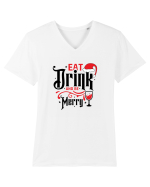 Eat, Drink and Be Merry (versiune 1) Tricou mânecă scurtă guler V Bărbat Presenter