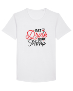 Eat, Drink and Be Merry (versiune 2) Tricou mânecă scurtă guler larg Bărbat Skater