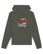 Eat, Drink and Be Merry (versiune 2) alb Hanorac Unisex Drummer
