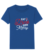 Eat, Drink and Be Merry (versiune 2) alb Tricou mânecă scurtă  Copii Mini Creator
