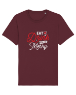Eat, Drink and Be Merry (versiune 2) alb Tricou mânecă scurtă Unisex Rocker