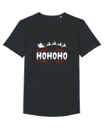 Ho Ho Ho (Moș Crăciun) alb Tricou mânecă scurtă guler larg Bărbat Skater