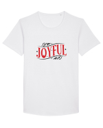 Joyful (Crăciun) Tricou mânecă scurtă guler larg Bărbat Skater