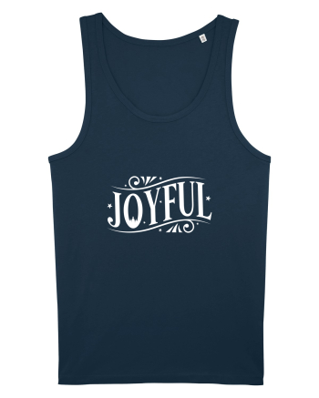 Joyful (Crăciun) alb Navy