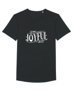 Joyful (Crăciun) alb Tricou mânecă scurtă guler larg Bărbat Skater