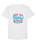 Let it Snow Somewhere Else (Crăciun) Tricou mânecă scurtă guler larg Bărbat Skater