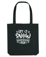 Let it Snow Somewhere Else (Crăciun) alb Sacoșă textilă
