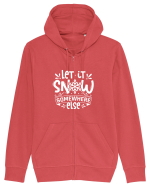 Let it Snow Somewhere Else (Crăciun) alb Hanorac cu fermoar Unisex Connector